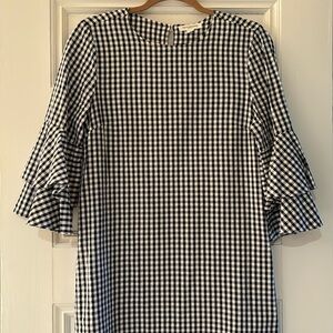 Here is a very stylish black and white check cotton summer dress
